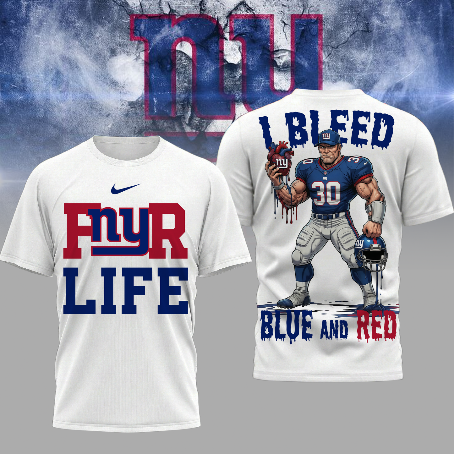 LIMITED EDITION - NEW CUSTOMIZED NFL32 NYG NY GIANTS UNISEX T-SHIRT, POLO & HOODIE