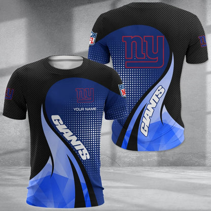 LIMITED EDITION - NEW CUSTOMIZED NFL32 NYG NEW YORK GIANTS POLO, T-SHIRT & SHORT PANTS SET