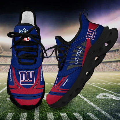LIMITED EDITION - NEW CUSTOMIZED NFL32 NYG NEW YORK GIANTS UNISEX MAX SOUL SHOES