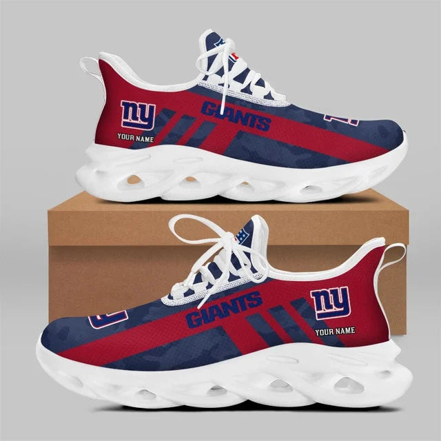 LIMITED EDITION - NEW CUSTOMIZED NFL32 NYG NEW YORK GIANTS UNISEX MAX SOUL SHOES