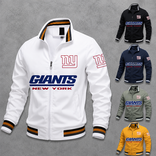 [SPECIAL OFFER] NEW CUSTOMIZED NFL32 NYG NEW YORK GIANTS MEN'S CASUAL JACKET