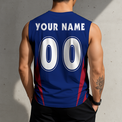 LIMITED EDITION - NEW CUSTOMIZED NFL32 NYG NEW YORK GIANTS MEN'S GYM SHIRT