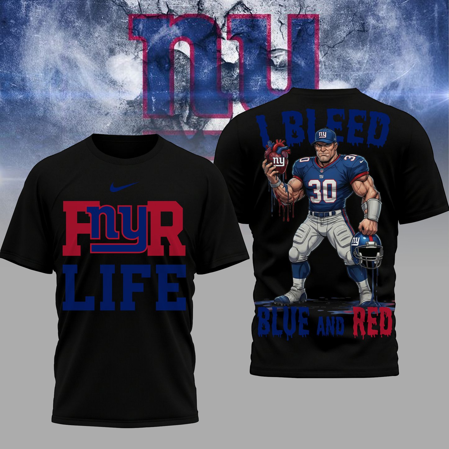 LIMITED EDITION - NEW CUSTOMIZED NFL32 NYG NY GIANTS UNISEX T-SHIRT, POLO & HOODIE