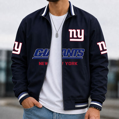 [SPECIAL OFFER] NEW CUSTOMIZED NFL32 NYG NEW YORK GIANTS MEN'S CASUAL JACKET