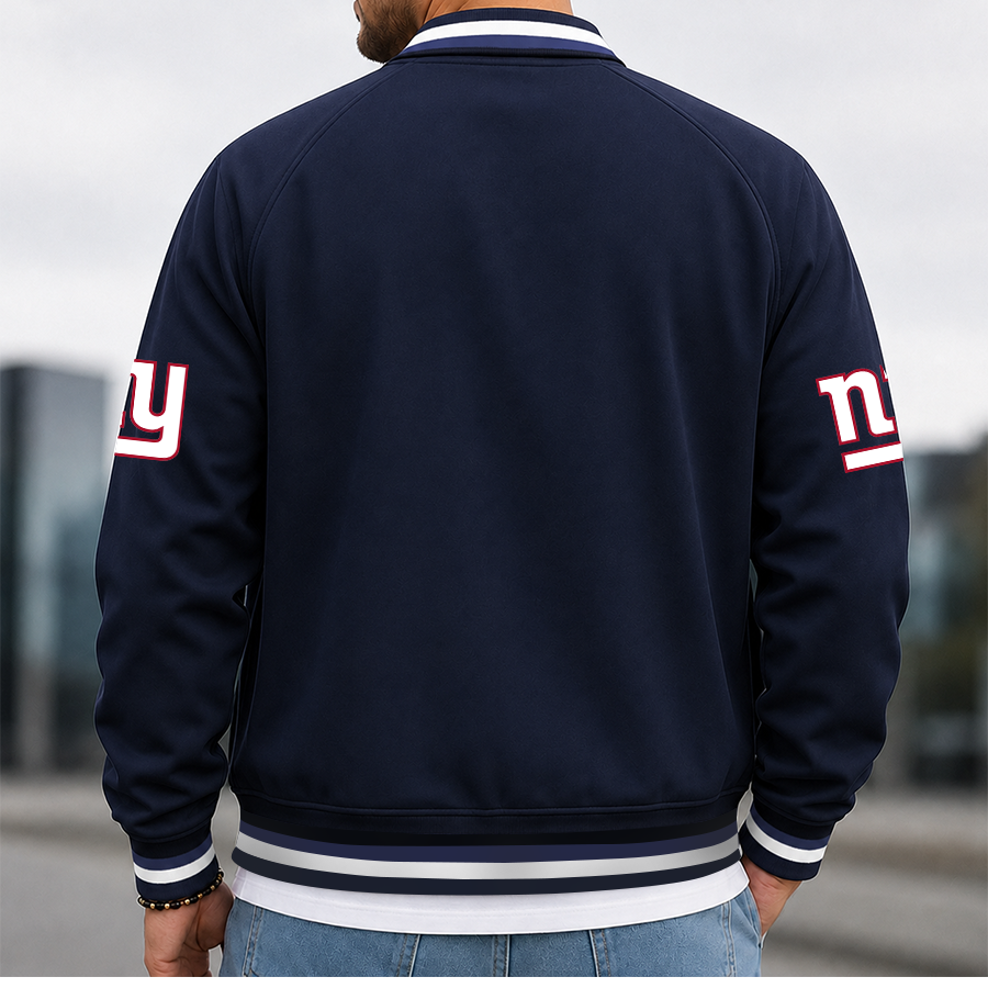 [SPECIAL OFFER] NEW CUSTOMIZED NFL32 NYG NEW YORK GIANTS MEN'S CASUAL JACKET