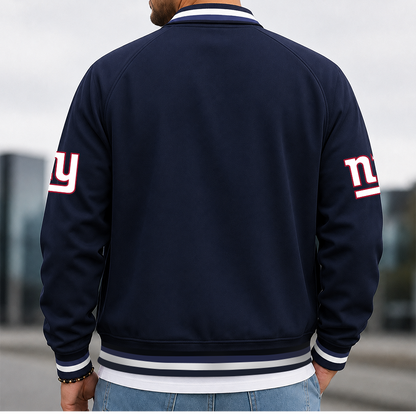 [SPECIAL OFFER] NEW CUSTOMIZED NFL32 NYG NEW YORK GIANTS MEN'S CASUAL JACKET