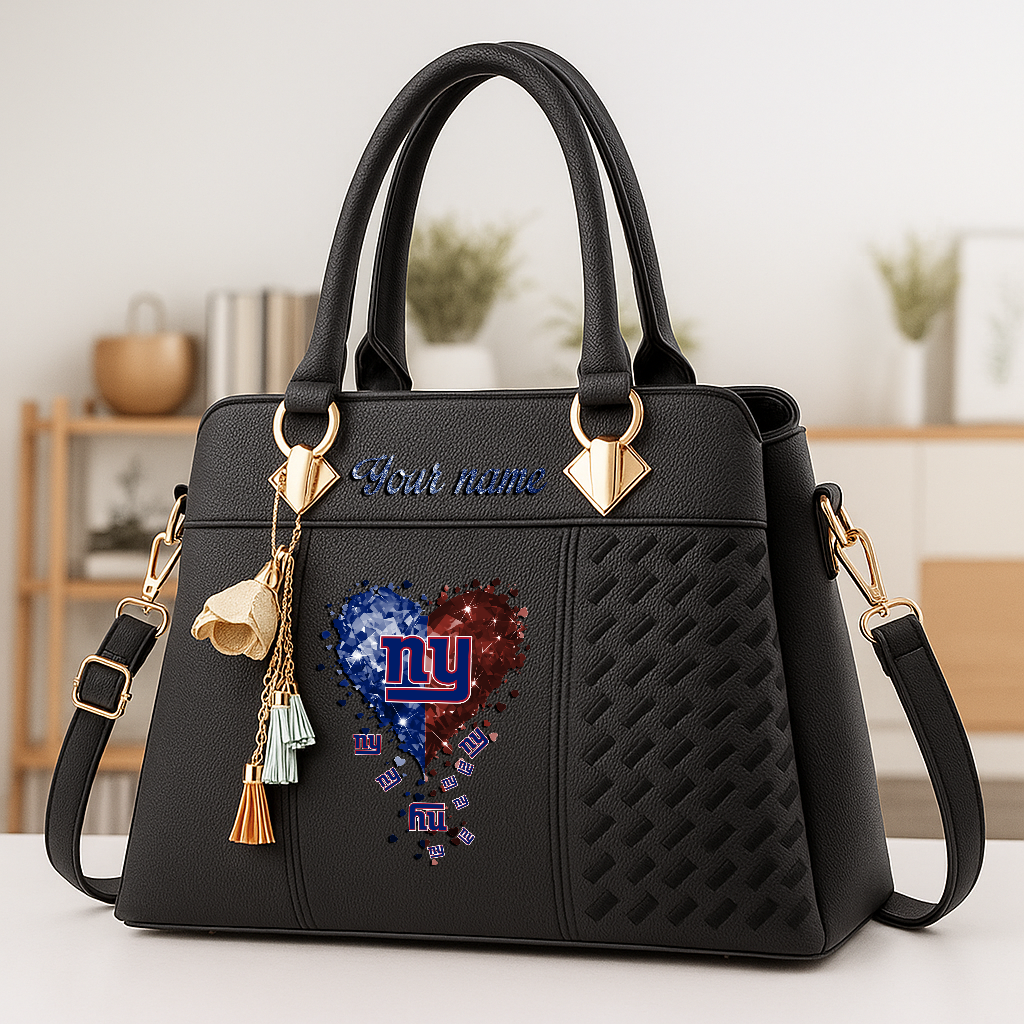 LIMITED EDITION - NEW CUSTOMIZED NFL32 NYG NEW YORK GIANTS ZIP HANDBAG MULTICOLOR