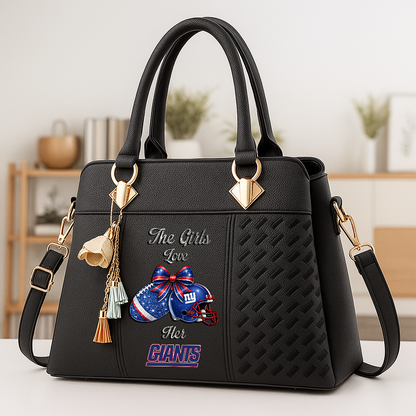 LIMITED EDITION - NEW CUSTOMIZED NFL32 NYG NEW YORK GIANTS WOMEN'S ZIP HANDBAG MULTICOLOR