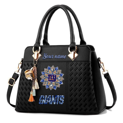 LIMITED EDITION - NEW CUSTOMIZED NFL32 NYG NEW YORK GIANTS WOMEN'S ZIP HANDBAG MULTICOLOR