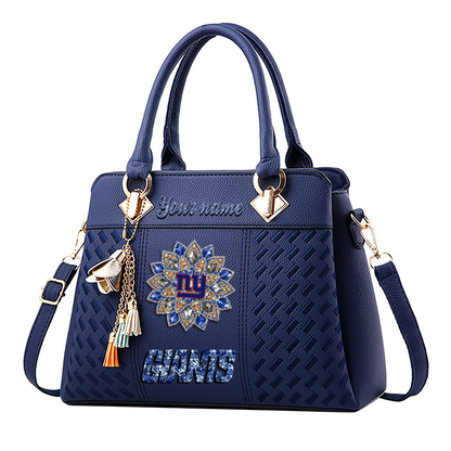 LIMITED EDITION - NEW CUSTOMIZED NFL32 NYG NEW YORK GIANTS WOMEN'S ZIP HANDBAG MULTICOLOR