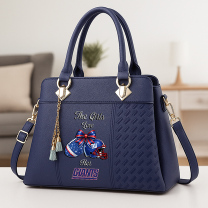LIMITED EDITION - NEW CUSTOMIZED NFL32 NYG NEW YORK GIANTS WOMEN'S ZIP HANDBAG MULTICOLOR