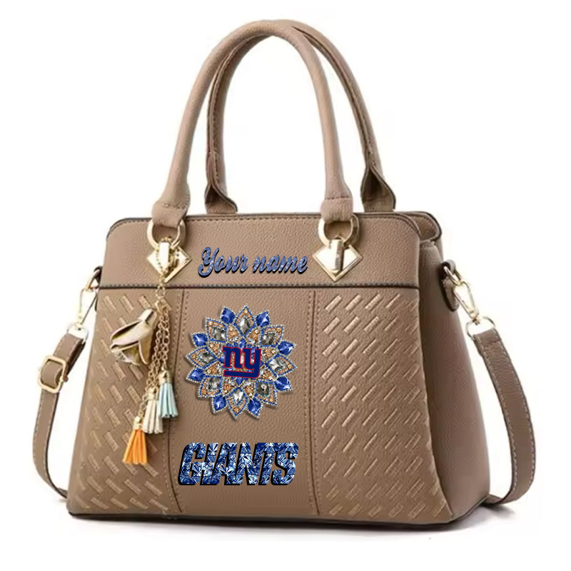 LIMITED EDITION - NEW CUSTOMIZED NFL32 NYG NEW YORK GIANTS WOMEN'S ZIP HANDBAG MULTICOLOR