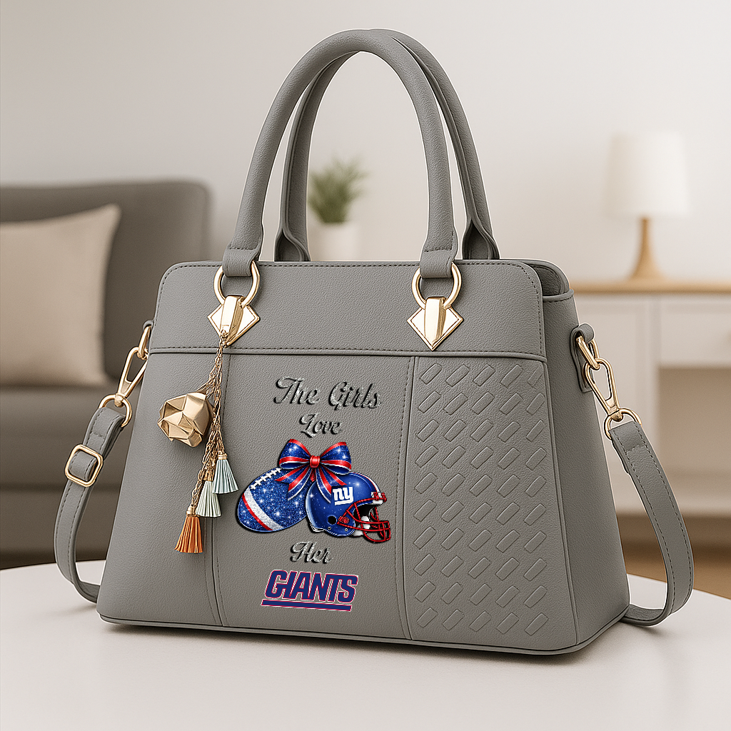 LIMITED EDITION - NEW CUSTOMIZED NFL32 NYG NEW YORK GIANTS WOMEN'S ZIP HANDBAG MULTICOLOR