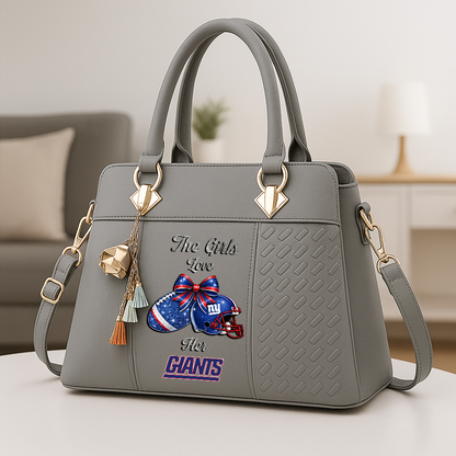 LIMITED EDITION - NEW CUSTOMIZED NFL32 NYG NEW YORK GIANTS WOMEN'S ZIP HANDBAG MULTICOLOR