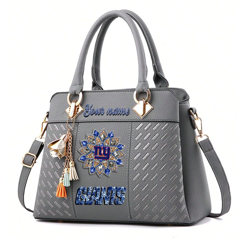 LIMITED EDITION - NEW CUSTOMIZED NFL32 NYG NEW YORK GIANTS WOMEN'S ZIP HANDBAG MULTICOLOR