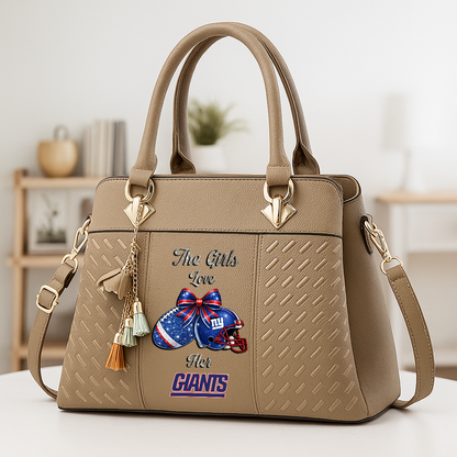 LIMITED EDITION - NEW CUSTOMIZED NFL32 NYG NEW YORK GIANTS WOMEN'S ZIP HANDBAG MULTICOLOR