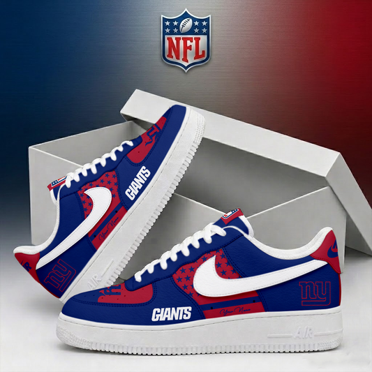 LIMITED EDITION - NEW CUSTOMIZED NFL32 NYG NEW YORK GIANTS AF1 SHOES