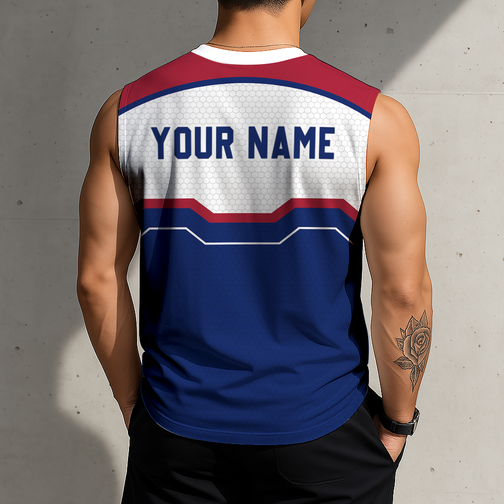 LIMITED EDITION - NEW CUSTOMIZED NFL32 NYG NEW YORK GIANTS MEN'S GYM SHIRT