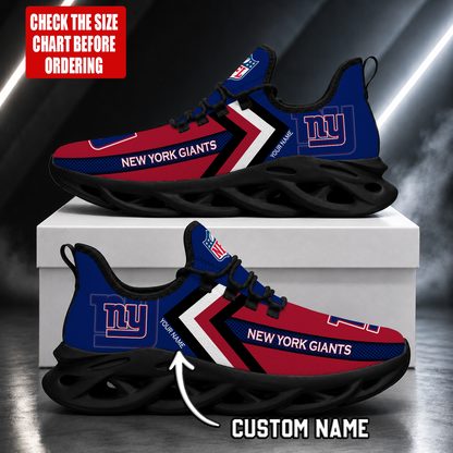 LIMITED EDITION - NEW CUSTOMIZED NFL32 NYG NEW YORK GIANTS UNISEX MAX SOUL SHOES