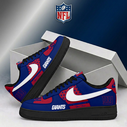 LIMITED EDITION - NEW CUSTOMIZED NFL32 NYG NEW YORK GIANTS AF1 SHOES
