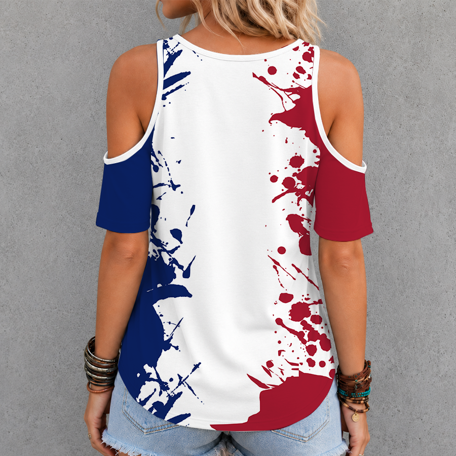 [SPECIAL OFFER] NEW CUSTOMIZED NFL32 NYG NEW YORK GIANTS CRISS CROSS V-NECK TOP