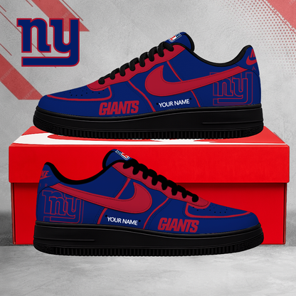 SPECIAL EDITION - NEW CUSTOMIZED NFL32 NYG NEW YORK GIANTS AF1 SHOES