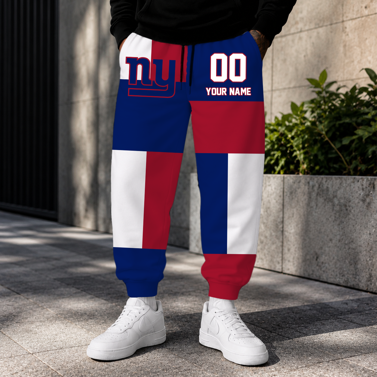 LIMITED EDITION - NEW CUSTOMIZED NFL32 NYG NEW YORK GIANTS SWEATPANTS