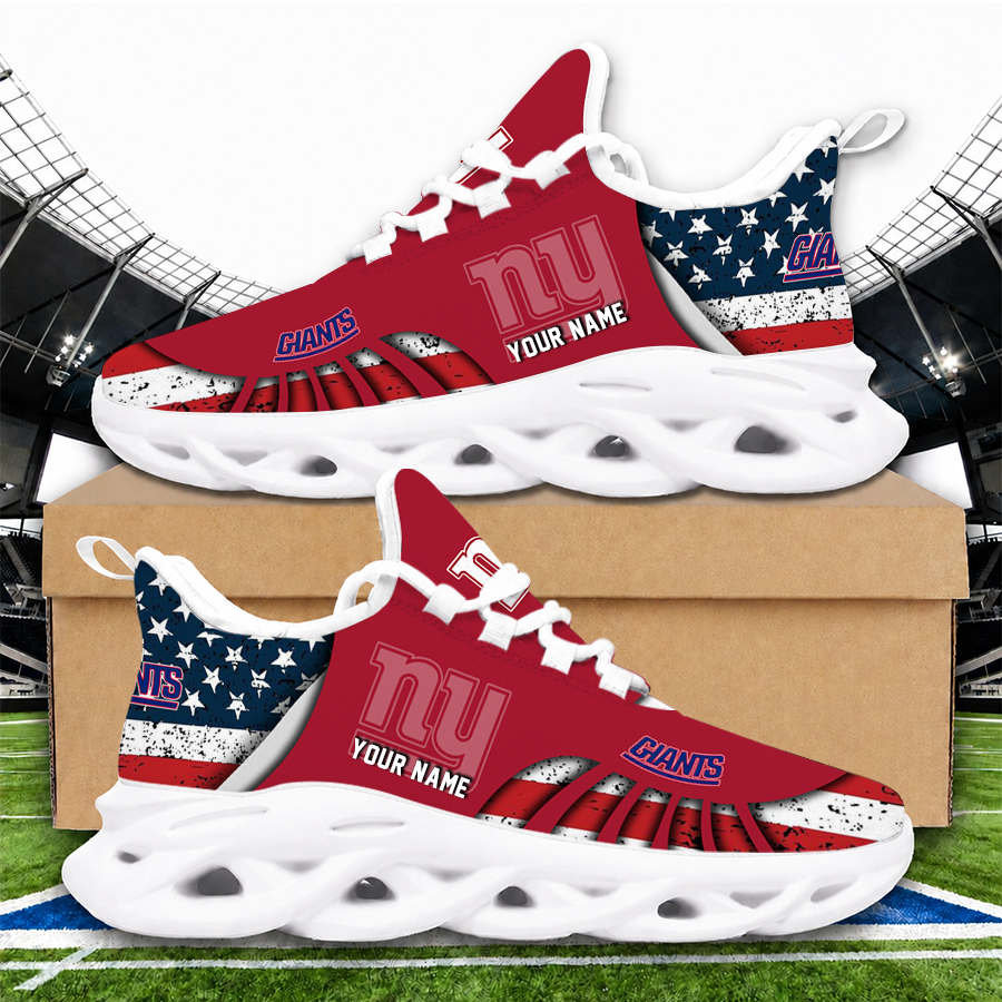 [SPECIAL OFFER] NEW CUSTOMIZED NFL32 NYG NEW YORK GIANTS UNISEX CLUNKY SNEAKERS