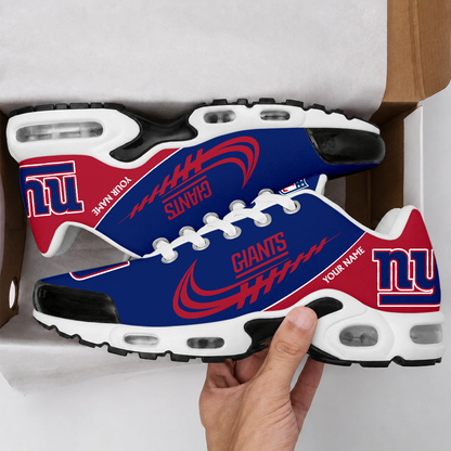 LIMITED EDITION - NEW CUSTOMIZED NFL32 NYG NEW YORK GIANTS AIR MAX PLUS SNEAKERS