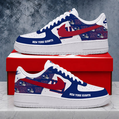 VIRAL EDITION - NEW CUSTOMIZED NFL32 NYG NEW YORK GIANTS AF1 SHOES