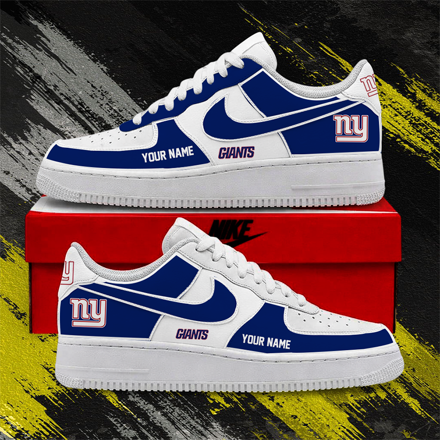 LIMITED EDITION - NEW CUSTOMIZED NFL32 NYG NEW YORK GIANTS AF1 SHOES