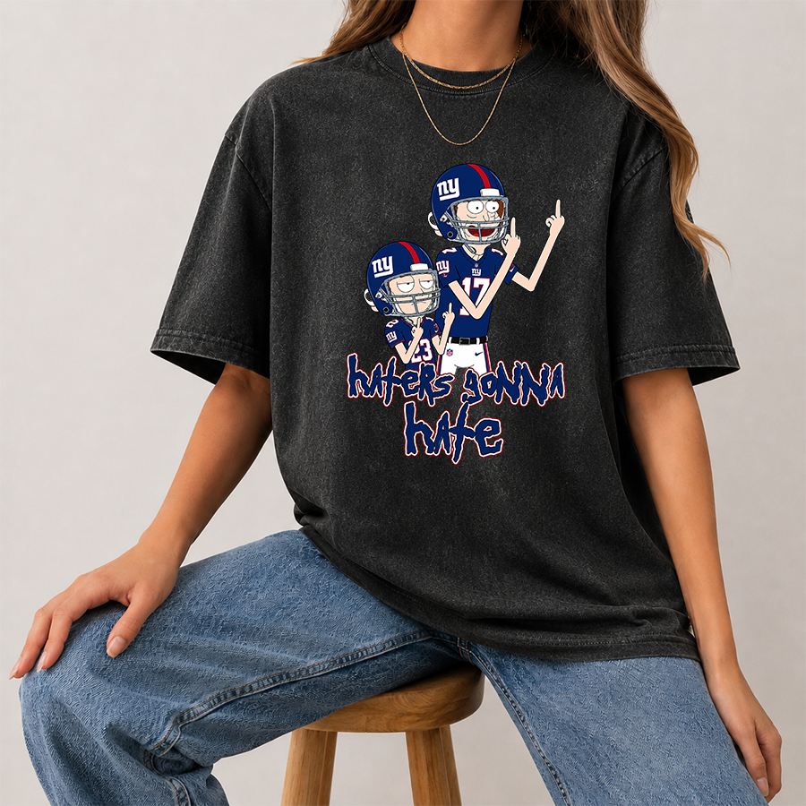 [SPECIAL OFFER] NEW CUSTOMIZED NFL32 NYG NEW YORK GIANTS FUNNY MULTICOLOR WASHED TEE