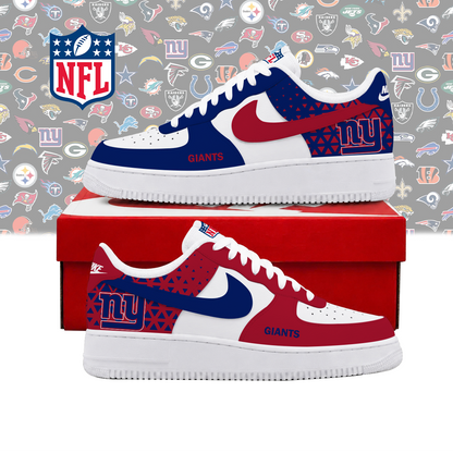 LIMITED EDITION - NEW CUSTOMIZED NFL32 NYG NEW YORK GIANTS AF1 SHOES