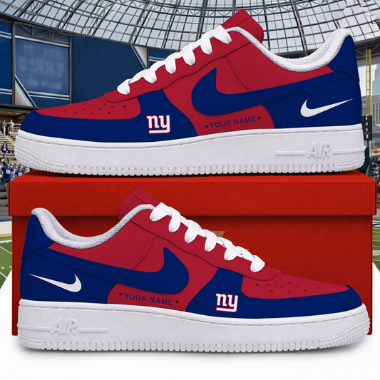 [SPECIAL OFFER] NEW CUSTOMIZED NFL32 NYG NEW YORK GIANTS AF1 SHOES