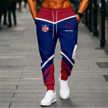 LIMITED EDITION - NEW CUSTOMIZED NFL32 NYG NEW YORK GIANTS SWEATPANTS