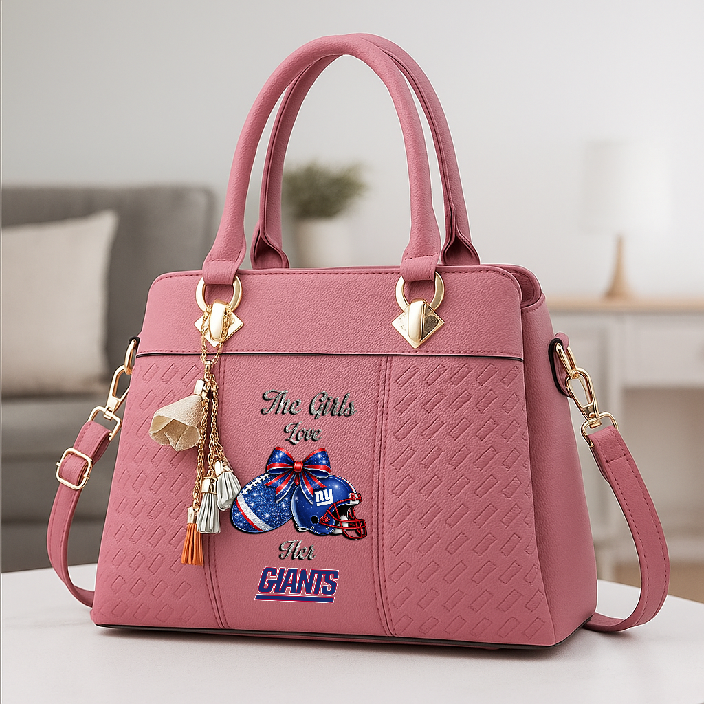LIMITED EDITION - NEW CUSTOMIZED NFL32 NYG NEW YORK GIANTS WOMEN'S ZIP HANDBAG MULTICOLOR