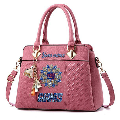 LIMITED EDITION - NEW CUSTOMIZED NFL32 NYG NEW YORK GIANTS WOMEN'S ZIP HANDBAG MULTICOLOR