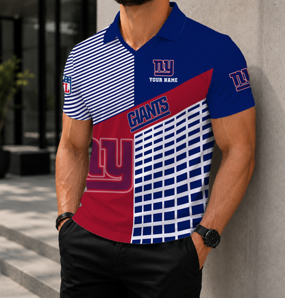 LIMITED EDITION - NEW CUSTOMIZED NFL32 NYG NEW YORK GIANTS POLO SHIRT