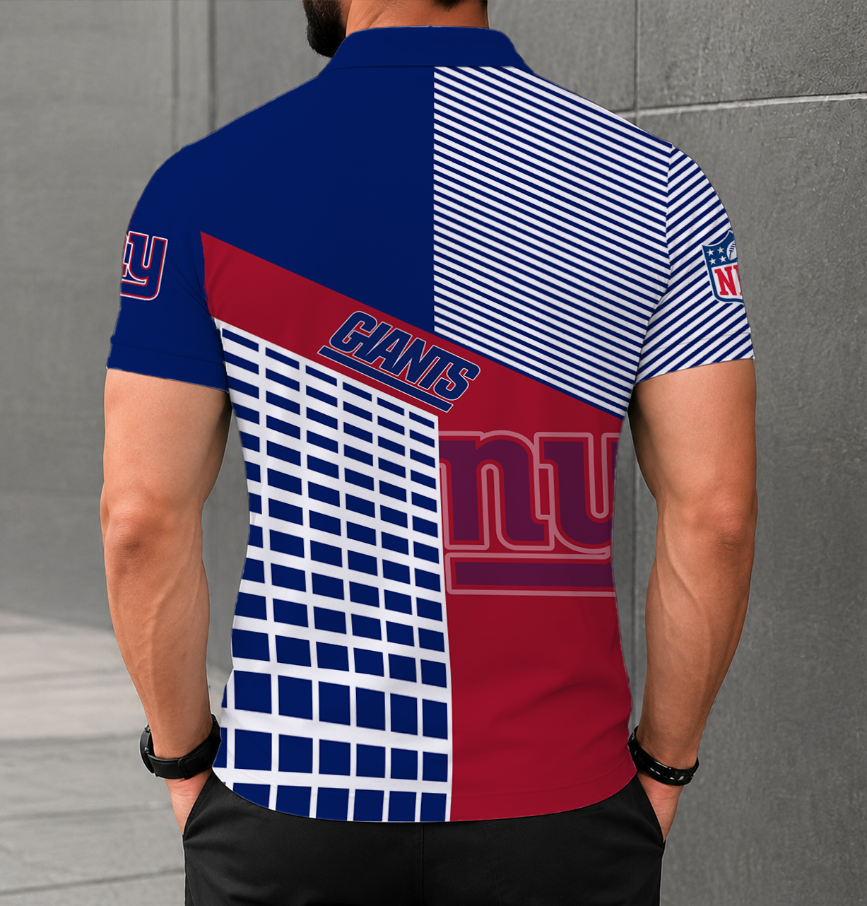 LIMITED EDITION - NEW CUSTOMIZED NFL32 NYG NEW YORK GIANTS POLO SHIRT