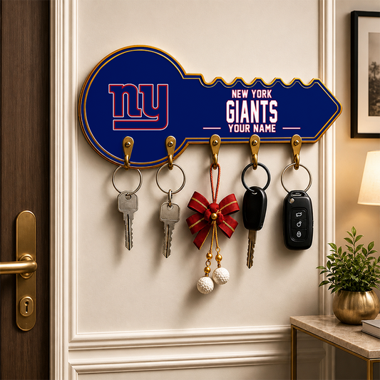 [SPECIAL OFFER] NEW CUSTOMIZED NFL32 NYG NEW YORK GIANTS WALL KEY HOLDER FOR HOME