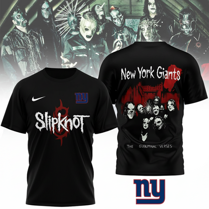 LIMITED EDITION - NEW CUSTOMIZED NFL32 NYG NEW YORK GIANTS SLIPKNOT 3D SHIRT