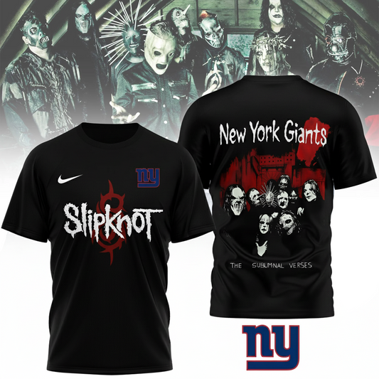 LIMITED EDITION - NEW CUSTOMIZED NFL32 NYG NEW YORK GIANTS SLIPKNOT 3D SHIRT