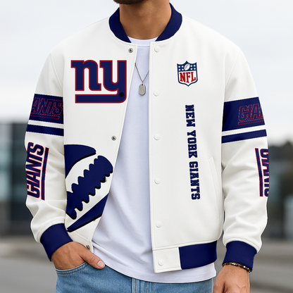 LIMITED EDITION - NEW CUSTOMIZED NFL32 NYG  NEW YORK GIANTS BASEBALL JACKET