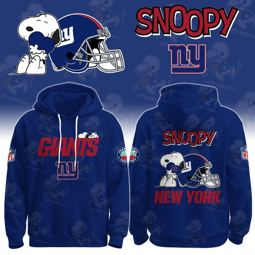 LIMITED EDITION - NEW CUSTOMIZED NFL32 NYG NEW YORK GIANTS & SNOOPY UNISEX T-SHIRT, POLO, HOODIE & JACKETS