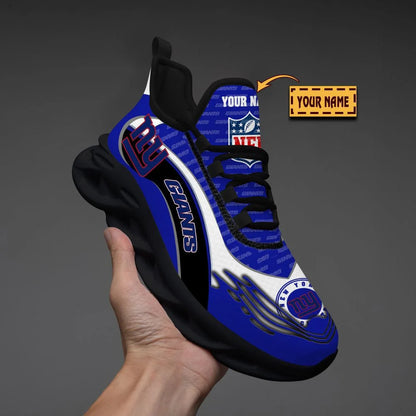 LIMITED EDITION - NEW CUSTOMIZED NFL32 NYG NEW YORK GIANTS UNISEX MAX SOUL SHOES