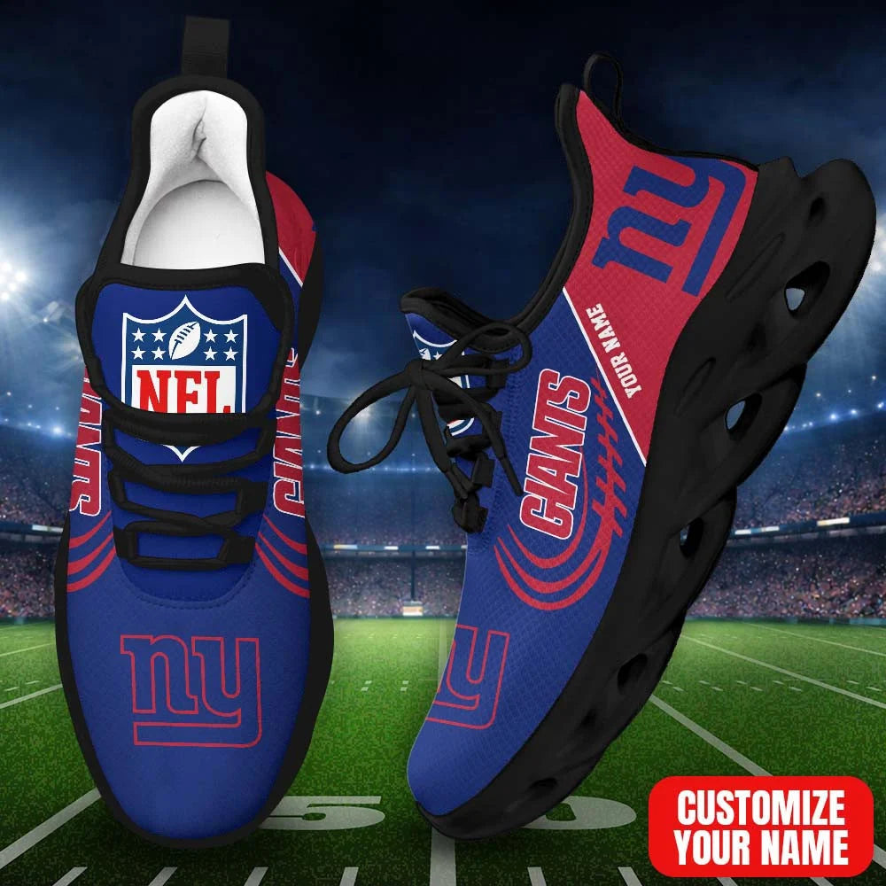 LIMITED EDITION - NEW CUSTOMIZED NFL32 NYG NY GIANTS PREMIUM CLUNKY SNEAKERS