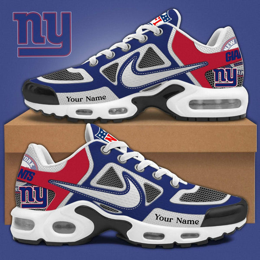 LIMITED EDITION - NEW CUSTOMIZED NFL32 NYG NEW YORK GIANTS UNISEX AIR MAX PLUS SNEAKERS