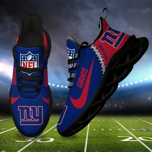 LIMITED EDITION - NEW CUSTOMIZED NFL32 NYG NEW YORK GIANTS UNISEX MAX SOUL SHOES