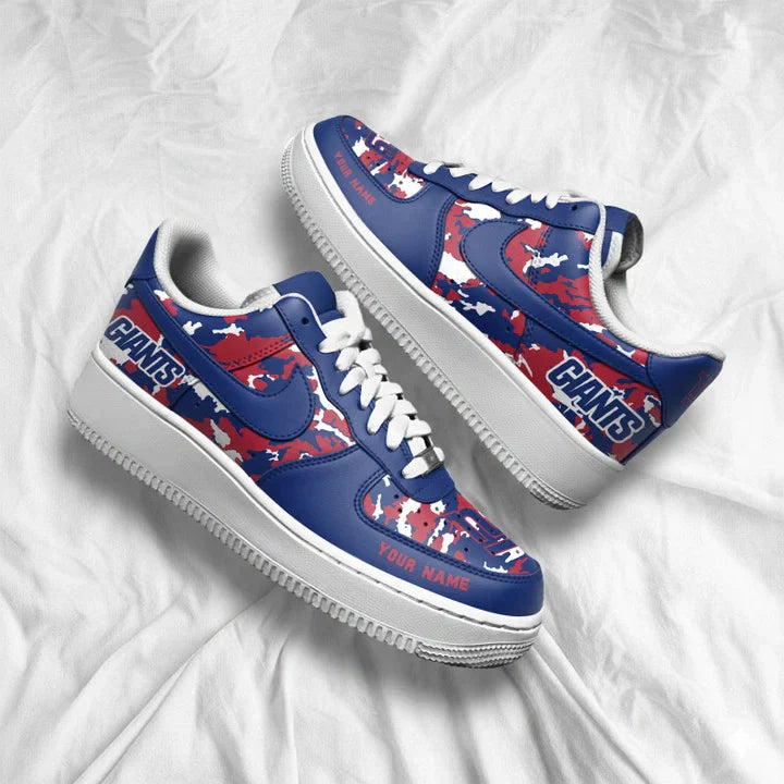 [SPECIAL OFFER] NEW CUSTOMIZED NFL32 NYG NEW YORK GIANTS AF1 SNEAKERS
