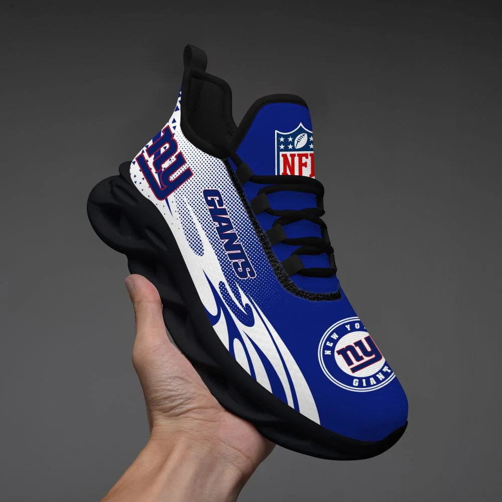 LIMITED EDITION - NEW CUSTOMIZED NFL32 NYG NEW YORK GIANTS UNISEX MAX SOUL SHOES